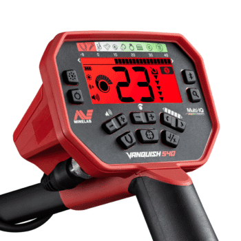 Consola digital del detector de metales Minelab Vanquish 540 con tecnología Multi-IQ.