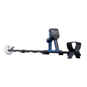 Minelab Gold Monster 2000 con bobina de alta sensibilidad sobre fondo blanco.