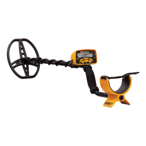 Detector de metales Garrett ACE 400i con bobina DD y frecuencia ajustable de 10 kHz.
