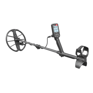 Diseño ergonómico y panel de control del detector Nokta Simplex Ultra.