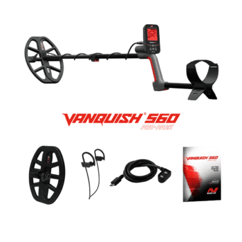 Detector Vanquish 560 Pro-Pack con bobinas intercambiables V12 y V8.
