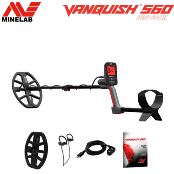 Detector Vanquish 560 Pro-Pack con bobinas intercambiables V12 y V8.