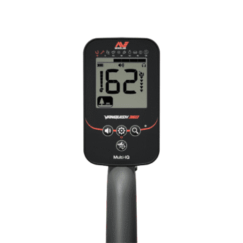 Pantalla de control del detector de metales Minelab con tecnología Multi-IQ.