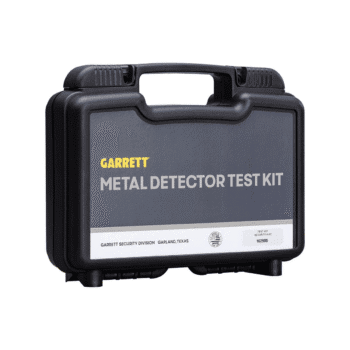 Kit de prueba oficial Garrett fabricado en Garland, Texas, para seguridad profesional.