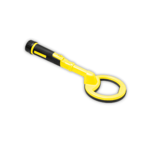 Detector de metales Nokta PulseDive Scuba 2-en-1 y pinpointer sumergible amarillo.
