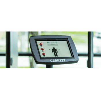 Pantalla táctil interactiva del sistema de seguridad Quiosco Garrett.