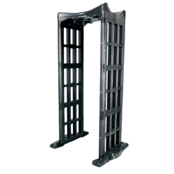 Arcos de seguridad portátiles Fisher M-Scope originales con herrajes de acople rápido y estructura de polímero para controles de acceso.