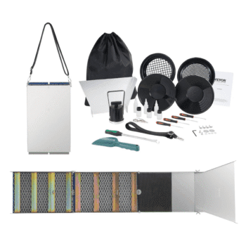 Kit de canaleta de oro plegable VEVOR 50 pulgadas con accesorios.