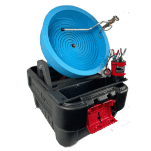 Draga oro — Circular trommel portátil para minería.