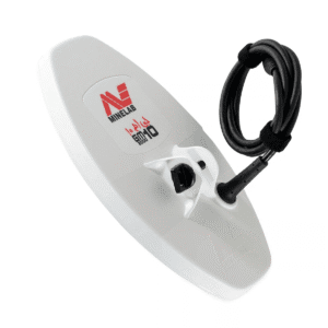 Bobina Minelab GM 10 — Vista de estudio del accesorio elíptico para detector de metales Gold Monster 2000
