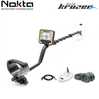 Nokta Gold Kruzer — Vista completa del equipo y componentes incluidos de fábrica