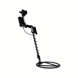 Escáner 3D de suelo OKM eXp 7000 Professional Plus con barra telescópica, soporte de brazo y bobina de búsqueda sobre fondo blanco.