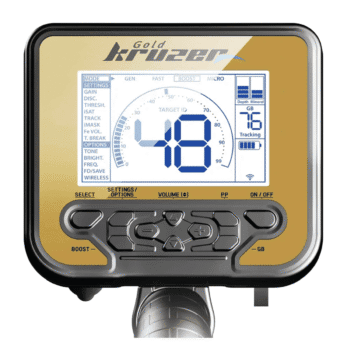 Nokta Gold Kruzer — Pantalla digital y panel de control de la unidad central